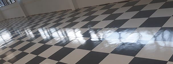 Shiny clean floor tile